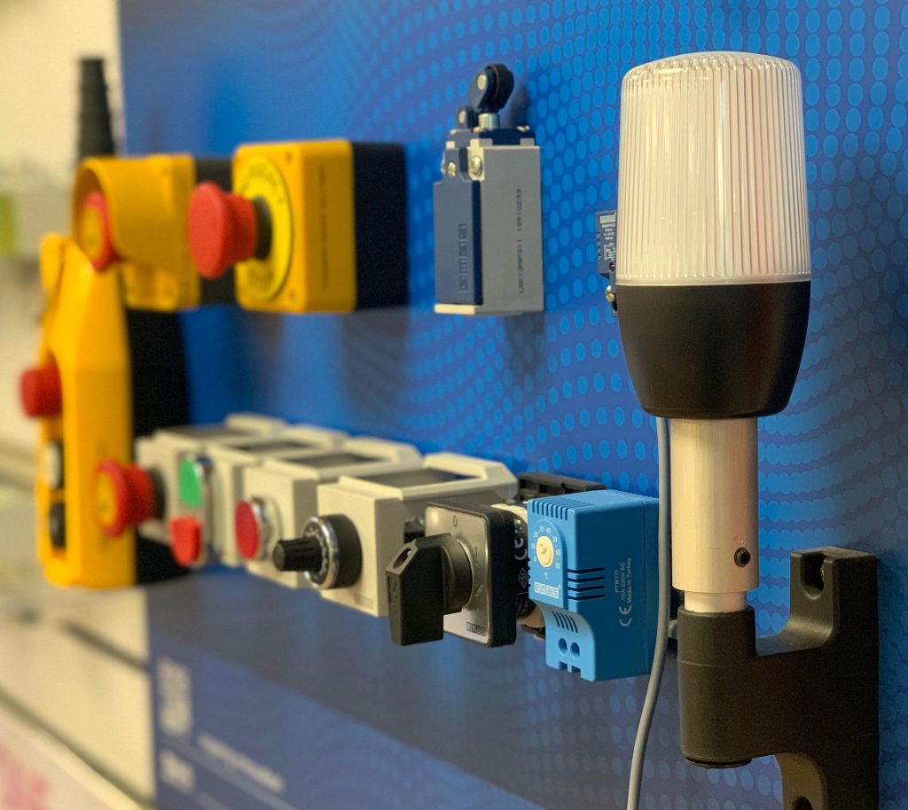 EMAS Multifunction Beacon on display in LED Controls Trade Counter.