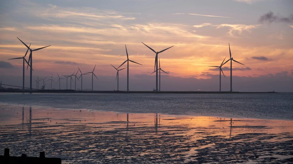 An offshore windfarm. Prepare for the future of electrification 