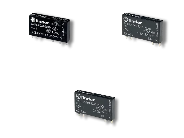 Finder 34 series relay series available from LED Controls