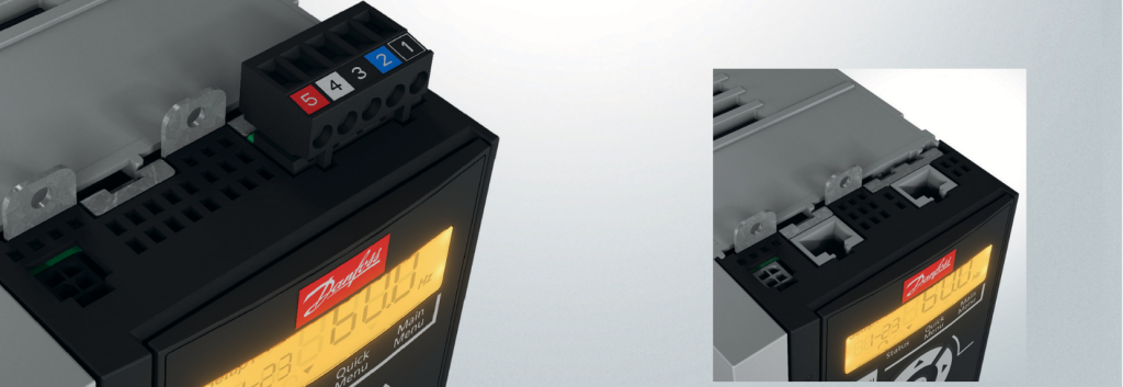 Expansion ports for Danfoss Drives FC280 Midi Drive available at LED Controls.