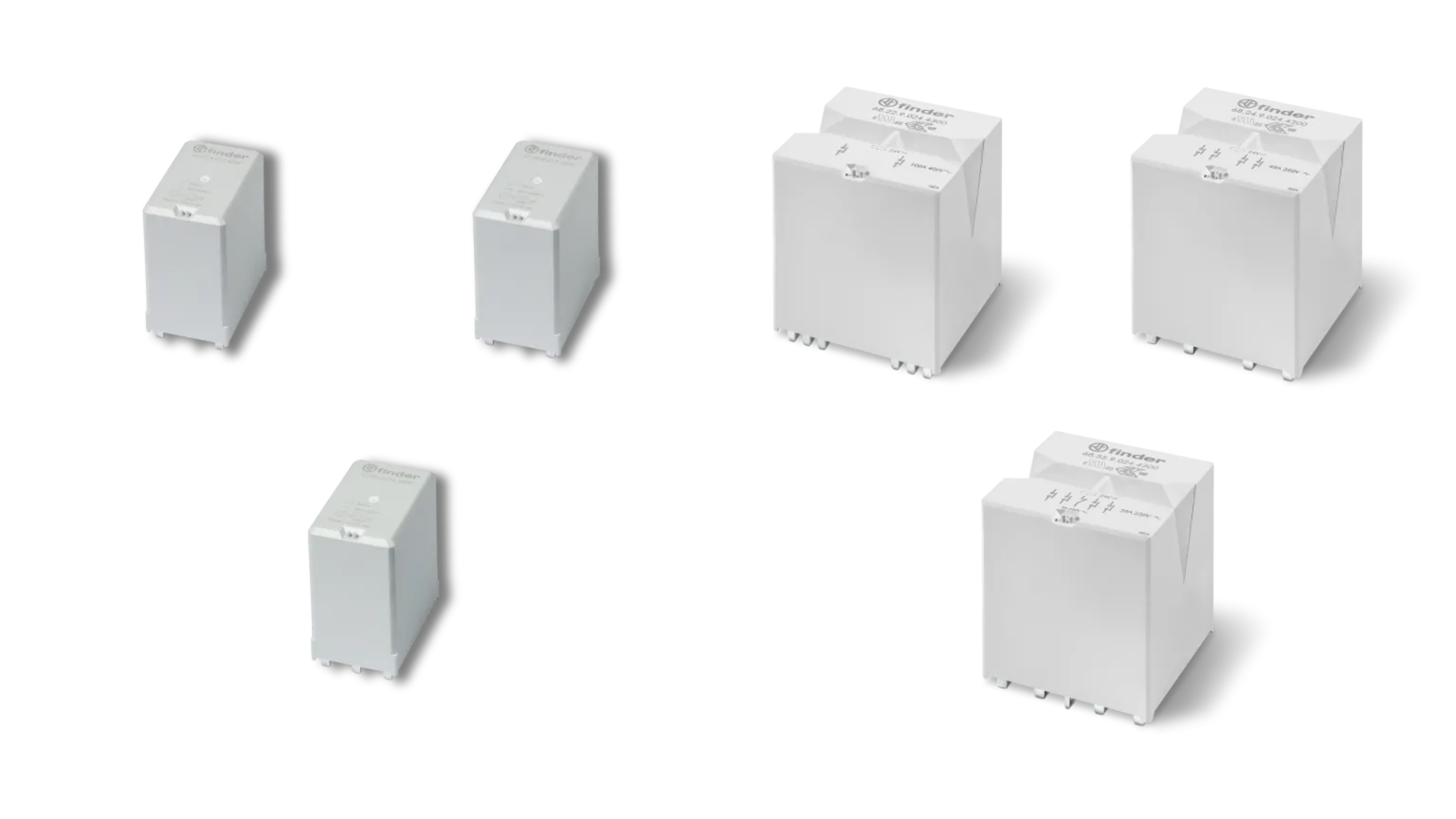 Finder 67 and 68 series relay series available from LED Controls