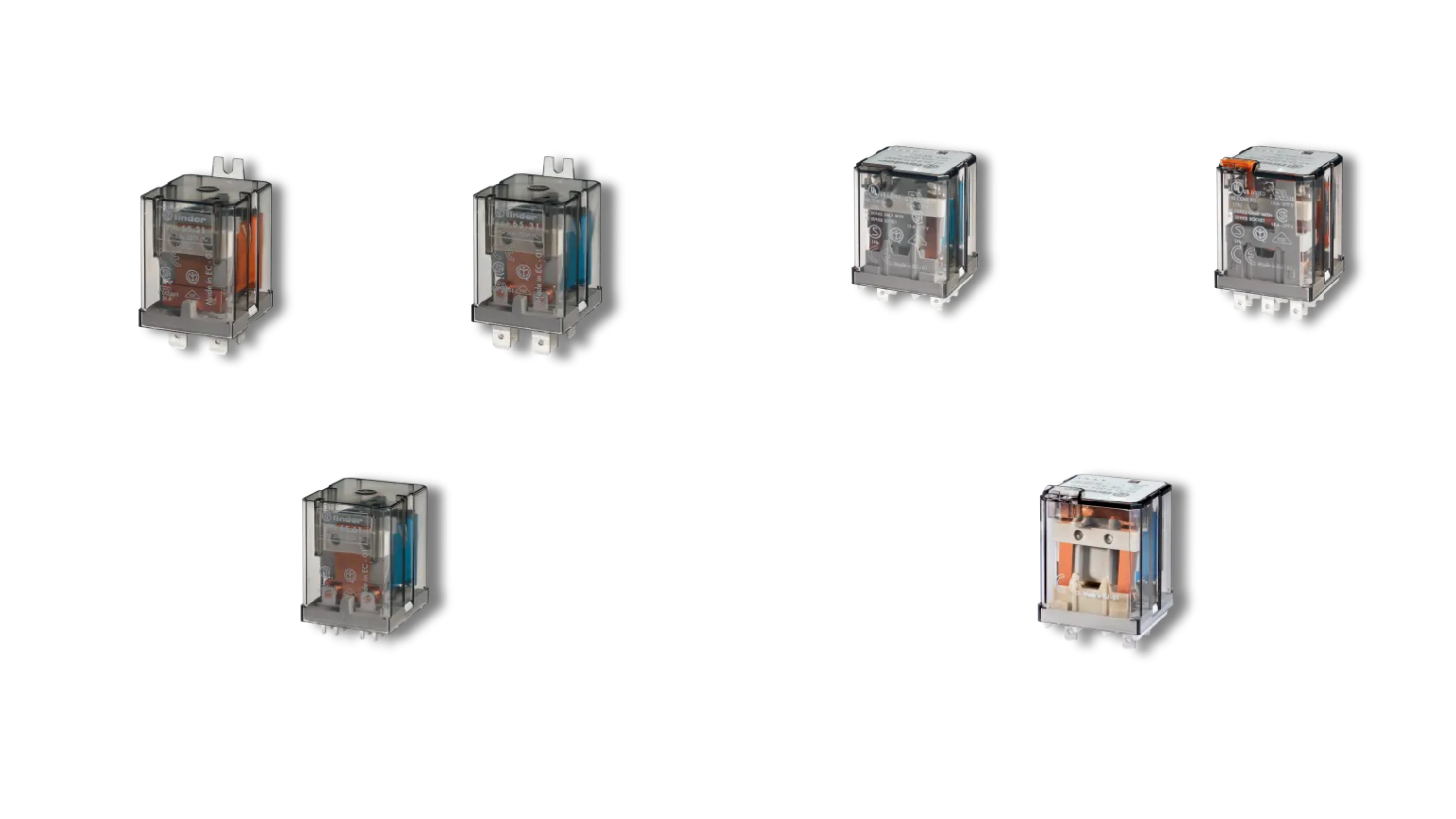 Finder 62 and 65 series relay series available from LED Controls