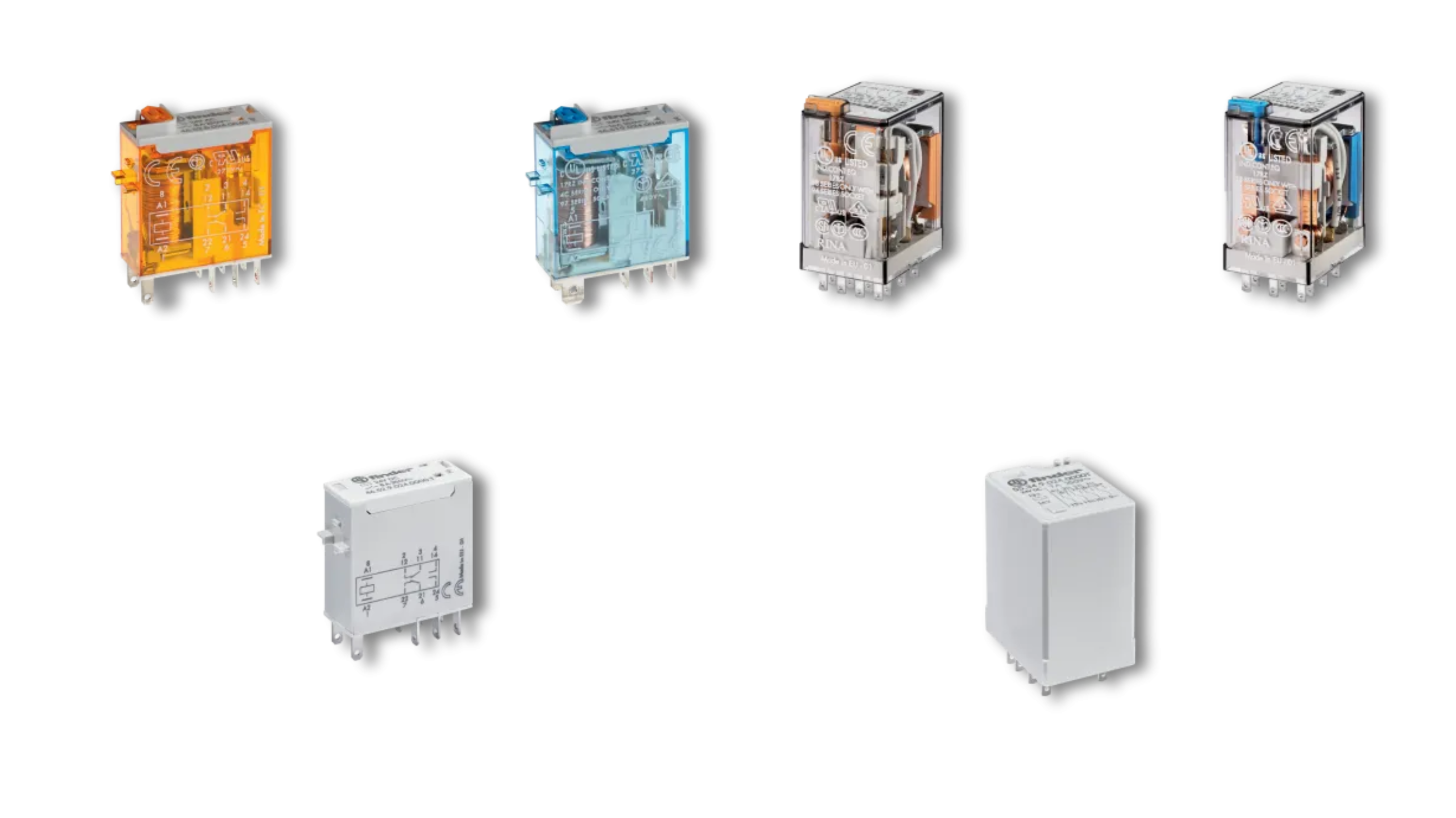Finder 46 and 55 relay series available from LED Controls