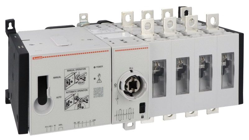 Lovato GLCM Motorised Changeover Switches available from LED Controls.