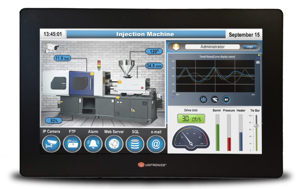 Unitronics Unistream 15.6 PLC HMI available now from LED Controls.