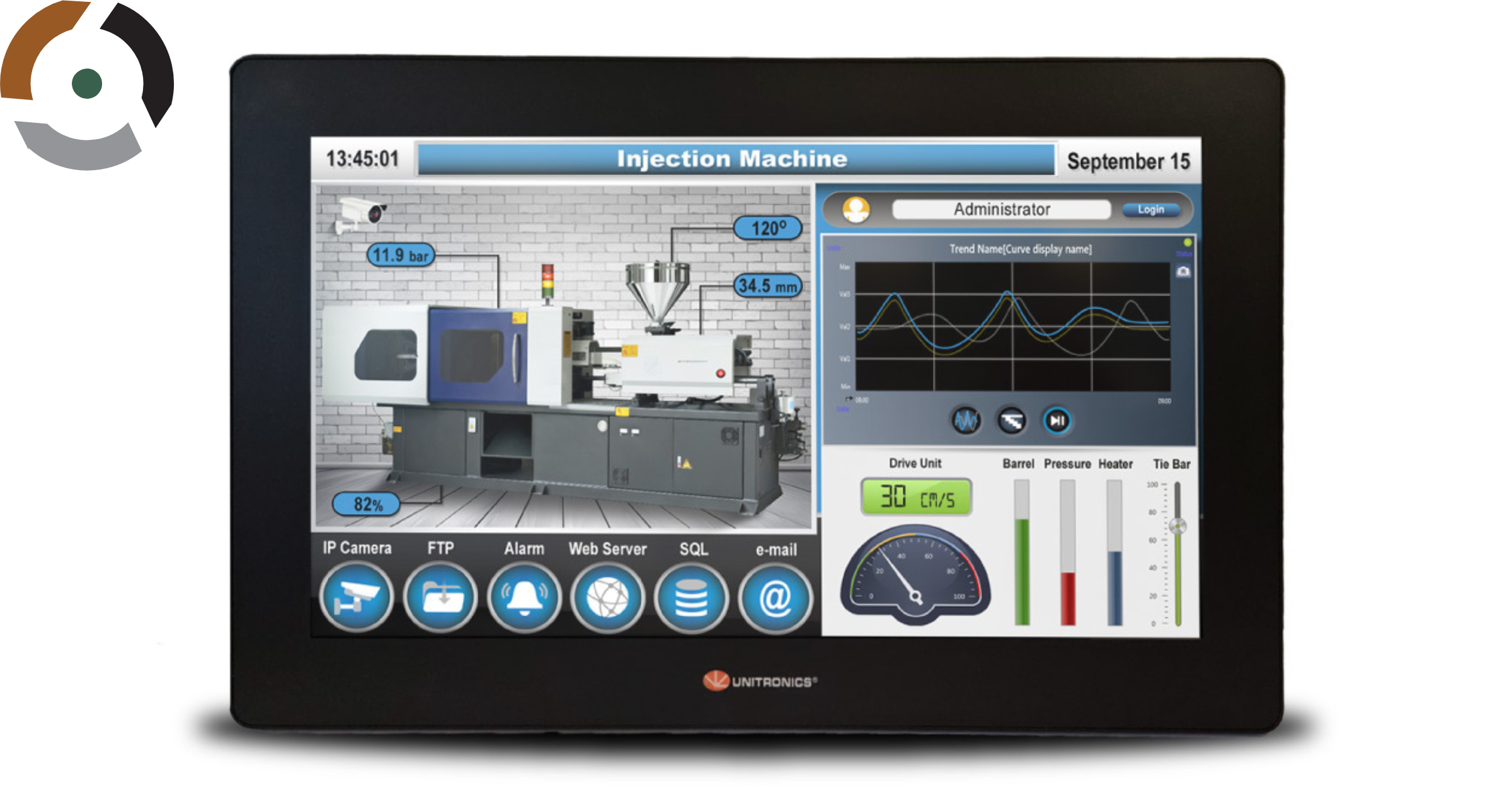 Unitronics UniStream 15.6 PLC HMI – Big Screen Control