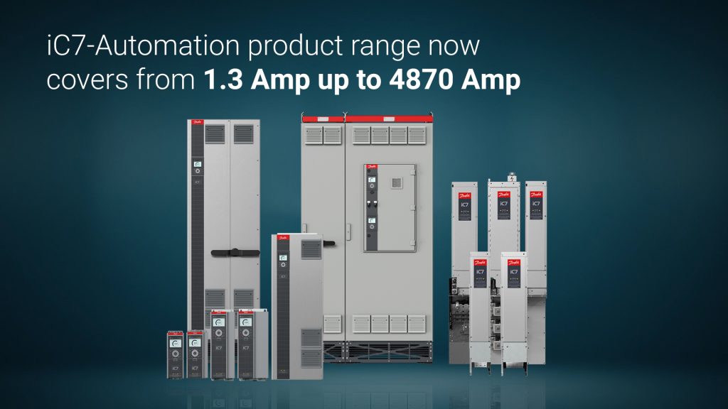 Danfoss iC7 Automation Drives available from LED Controls - from 1.3 Amp up to 4870 Amp.