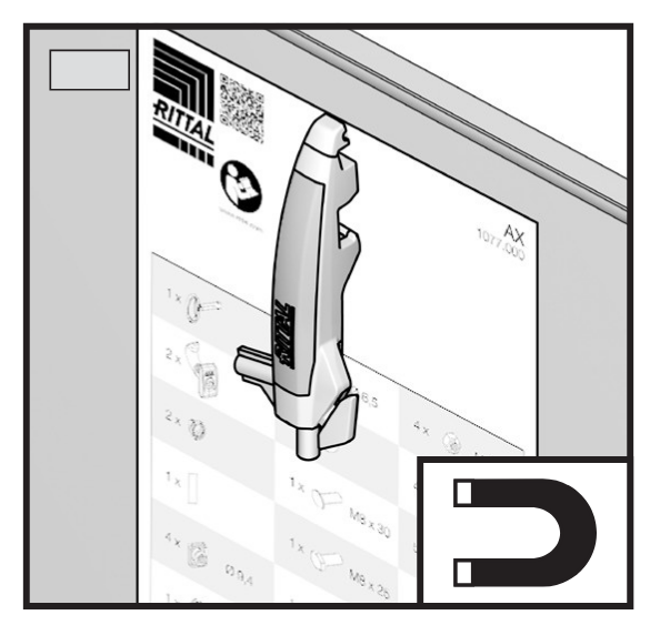 Rittal Multitool magnetic function. Rittal Multitool for AX/VX available from LED Controls.