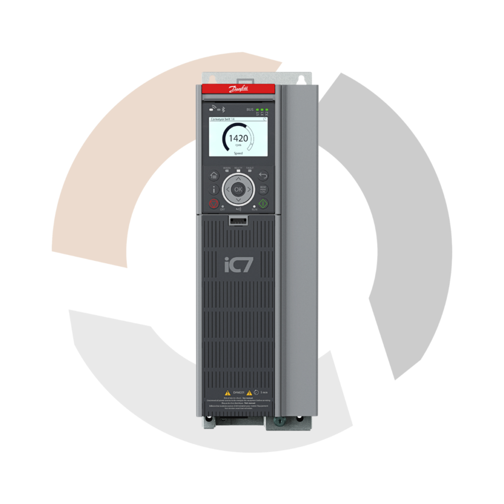 Face-on view of Danfoss Drives iC7 automation available from LED Controls, your Danfoss Authorized Partner.