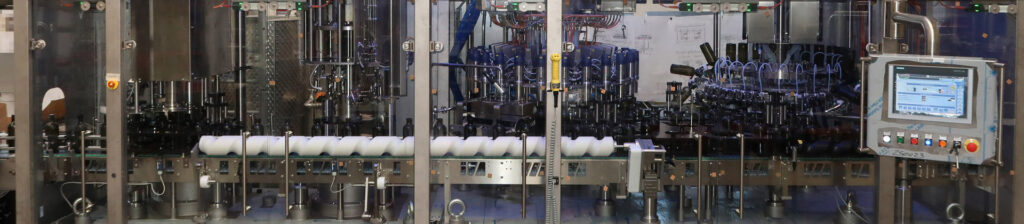 Bottling plant using Danfoss iC7 Automation available from Danfoss Drives Authorised Partner LED Controls.