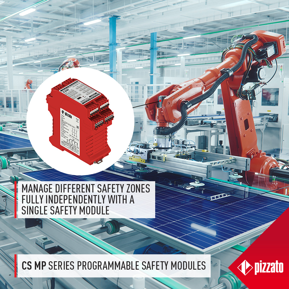 Pizzato CS MP programmable safety modules available from LED Controls.