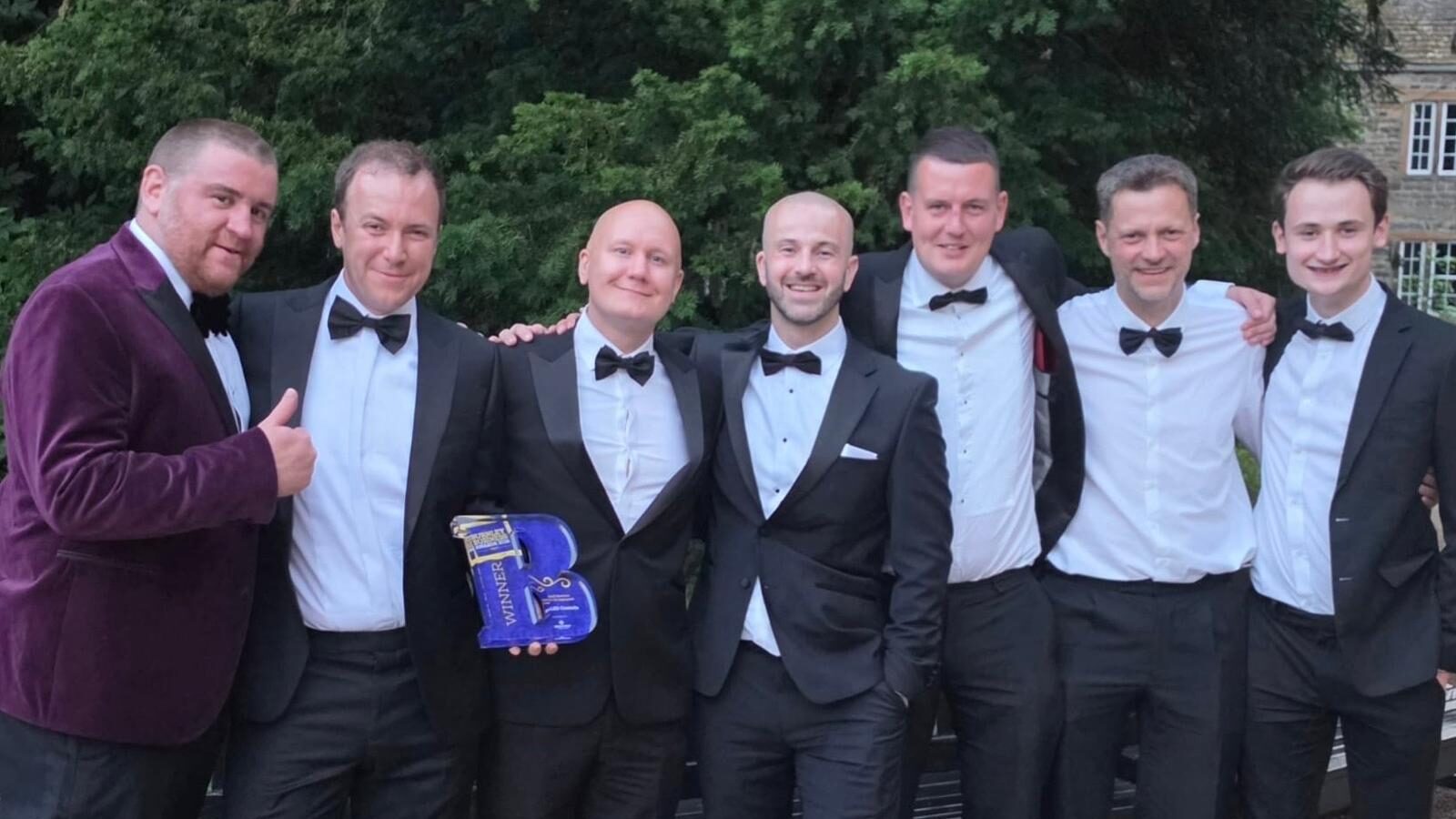 LED Controls staff celebrate winning the Small Business award at the Burnley Business Awards 2026