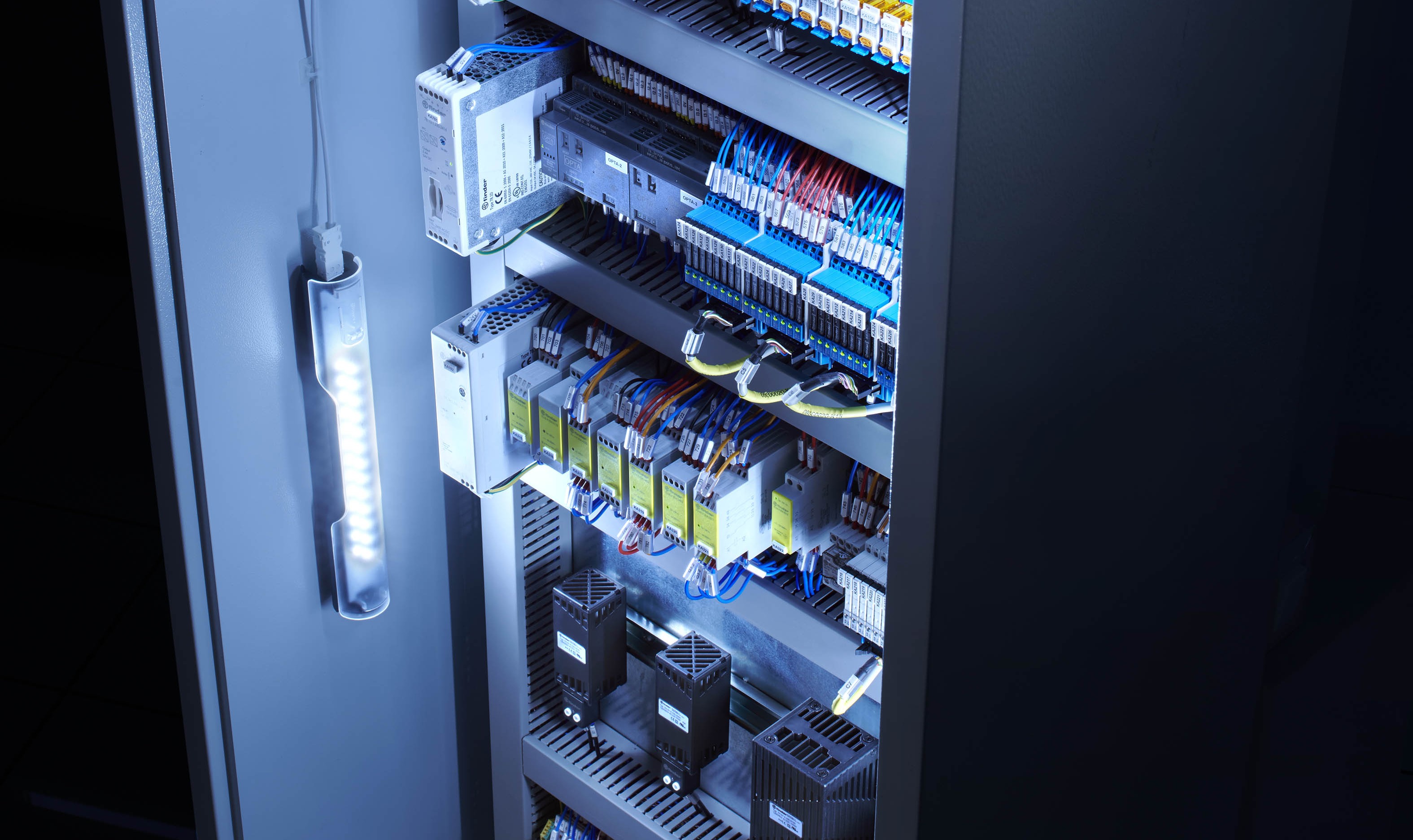 Finder products in electrical enclosure