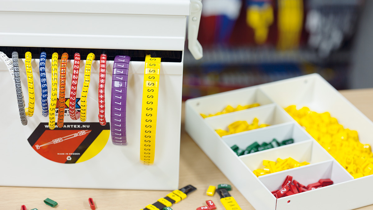 Partex bootlace ferrules in assorted sizes