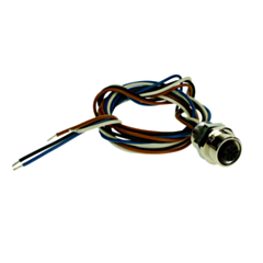 M12F264020600 IMO M12 Female Plug + Flying Lead 4 Pole Axial, 600mm