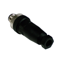 M12M044 IMO M12 Male Plug 4 Pole Axial