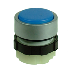 B3DLBLUE IMO Illuminable Push Button, Spring Return, Blue, Aluminium