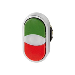 B3DT-GRE/RED IMO Double Actuation Pushbutton Green/Red, Spring Return