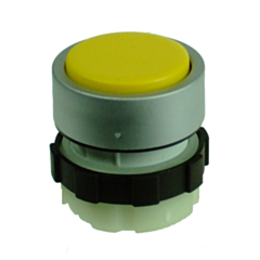 B3DYELLOW IMO Push Button Spring Return, Yellow, Aluminium Bezel