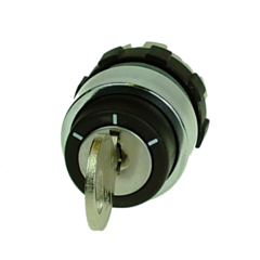 B3SARR102 IMO Key Switch, 3 Position Maintained, Aluminium Bezel