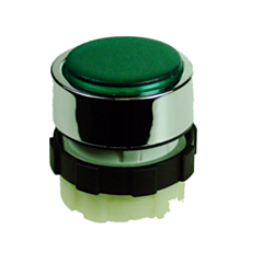 BC3DLGREEN IMO Illuminable Push Button, Spring Return, Green, Chrome