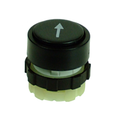 BS3DBLA-ARROW IMO Push Button Spring Return Black With White Arrow Print