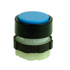 BS3DBLUE IMO Push Button Spring Return Blue, Black Bezel