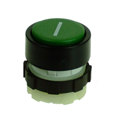 BS3DGRE-I IMO Push Button Spring Return Green With White I Print