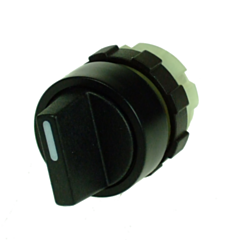 BS3KN8 IMO Rotary Knob, 2 Position Spring Return 60deg, Black Bezel