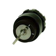 BS3SAT0 IMO Key Switch 2 Position Spring Return, Black Bezel