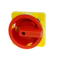 H69-0001 IMO Isolator Rotary Handle,64x64mm Red And Yellow, For 69 Range