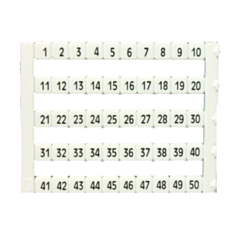 MT5-1-50 IMO Marker 5 x 5 mm White, Printed 1-50