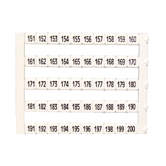 MT5-151-200 IMO Marker 5 x 5 mm White, Printed 151-200