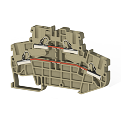 PFD4BEIGE IMO Push Fit Terminal (OLD TYPE) 4mm, 500V, 32A, Double Deck