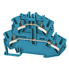 PFD4BLUE IMO Push Fit Terminal 4mm, 500V, 32A, Double Deck