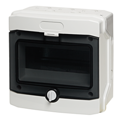 E-08W IMO 8 Way IP65 Enclosure 200x200x120, Transparent Door