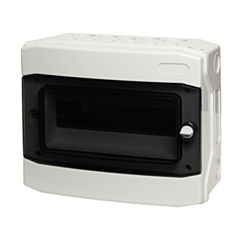 E-12W IMO 12Way IP65 Enclosure 318x258x142, Transparent Door