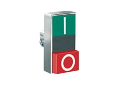 8LM2TB7223 - DOUBLE TOUCH BUTTON GREEN/RED METAL I-O