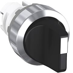 1SFA611202R3006 ABB M2SS3-30B 2 Position Maintained Selector Switch Short Handle Black Chrome Metal
