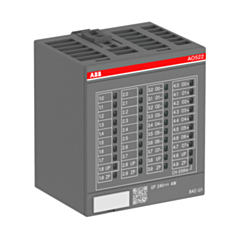 1SAP250900R0001 ABB AO522 S500 Analog output module. 8 AO: U, I. 16Bit incl. sign. 1-wire.