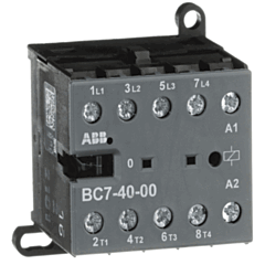 GJL1313201R0007 ABB BC7-40-00-07 ABB BC7-40-00-07 4 Pole Mini Contactor Relay 7A No Auxiliary Contacts 24V DC Coil