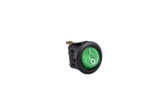 EMAS A71B1Y11 EMAS ROCKER SWITCH BLACK BODY ONE BUTTON GREEN
