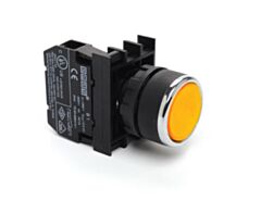 EMAS B100DS EMAS B FLUSH PUSH BUTTON 1NO YELLOW