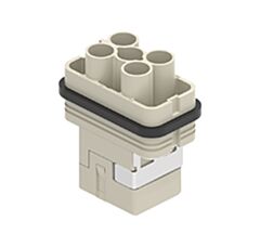 CQM 04/2E ILME Male insert 4p+E 40 amp +2p 10 amp crimp PE plate