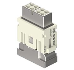 CX 08 D5F2 ILME Female modular unit 8p 10 amp crimp megabit 2 entries