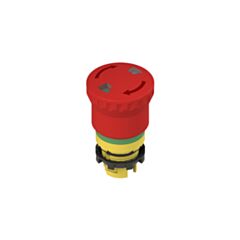 E2 1PERF4731-T6 Pizzato Turn to release emergency pushbutton with mechanical indicator with green marking dotted line