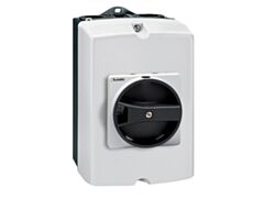 GAZ032T4B - 4P SWITCH 32A-ENCLOS-BLACK HAND.PADLOCK