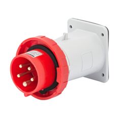 GW60230 Gewiss Straight Flush Mounting Inlet IP67 3P+E 16A 380-415V 50/60HZ Red 6H Screw Wiring