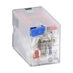 HR604CD012 - INDUSTRIAL RELAY 4C/O 5A 12VDC + LED