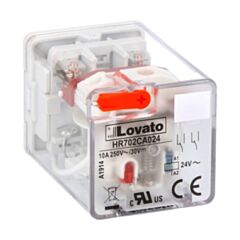 HR702CA024 - IND. RELAY 8 PINS 2C/O 10A 24VAC+LED